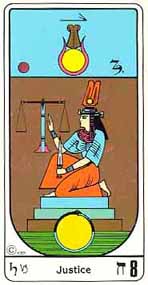 8. La Justicia en el Tarot Egipcio